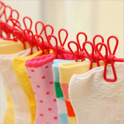 |Free Delivery| Multi Functional Portable Drying Rope with 12 Clips