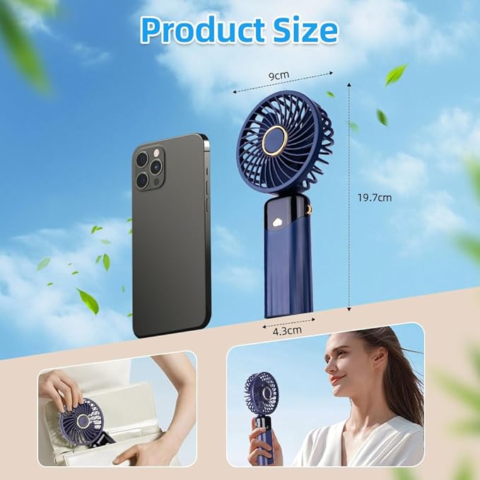 (Free Delivery) Rechargeable Mini Handheld Portable Fan❄️