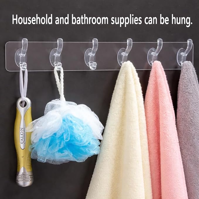 Transparent Wall Hook Strip ( Pack Of 5/Pack Of 12) (FREE SHIPPING)