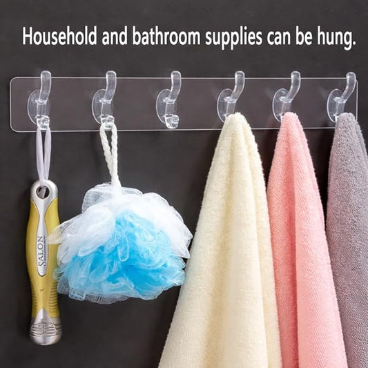 Transparent Wall Hook Strip ( Pack Of 5/Pack Of 12) (FREE SHIPPING)