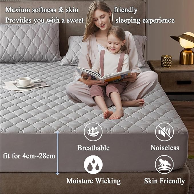 (Free Home Delivery) Full Size Mattress Protector,Waterproof Pad Cover,😴