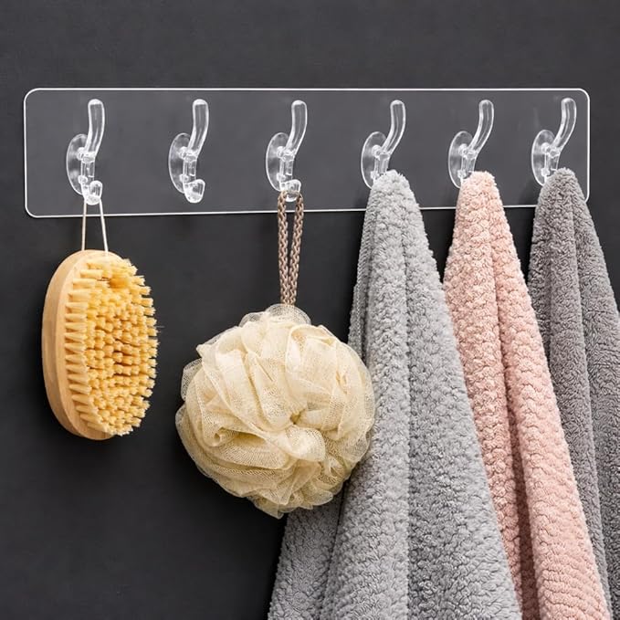 Transparent Wall Hook Strip ( Pack Of 5/Pack Of 12) (FREE SHIPPING)