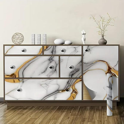 Waterproof Marble Sheets, Self Adhesive PVC Sheet Rolls Size: (6.5ft Lenghth X 2ft  Width)