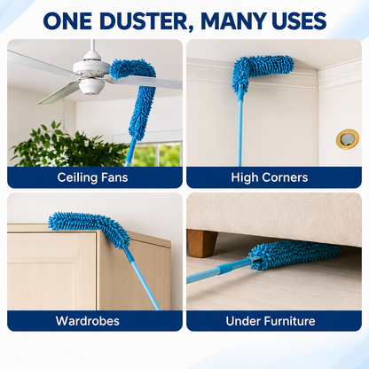 Extendable Micro Fiber Flexible Fan & Ceiling Duster with Long Handle