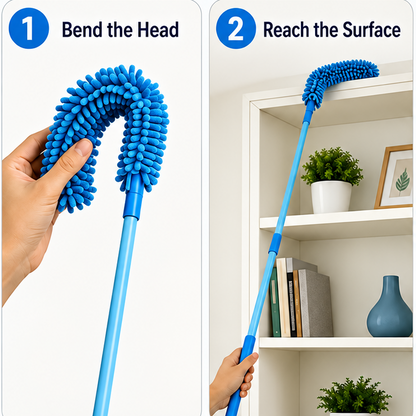 Extendable Micro Fiber Flexible Fan & Ceiling Duster with Long Handle