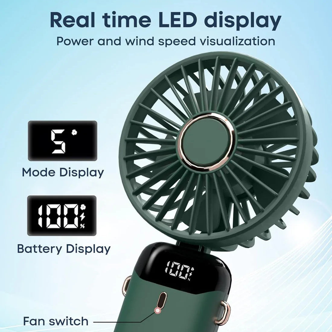 (Free Delivery) Rechargeable Mini Handheld Portable Fan❄️