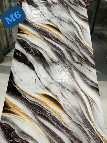 Waterproof Marble Sheets, Self Adhesive PVC Sheet Rolls Size: (6.5ft Lenghth X 2ft  Width)